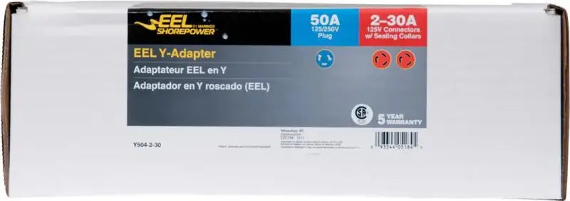 Y504-2-30 Marinco Eel Y Adap. 50A Male To (2)30A Fema - Power Cord Adapter