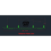 YAM-R2204-60 Stud Boy Round Bars 6 Inch Yam - Skis/Carbides/Runners