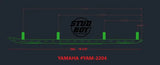 YAM-R2204-60 Stud Boy Round Bars 6 Inch Yam - Skis/Carbides/Runners