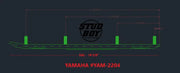 YAM-R2204-60 Stud Boy Round Bars 6 Inch Yam - Skis/Carbides/Runners