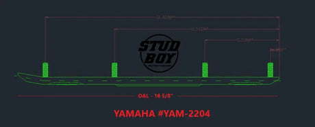 YAM-R2204-60 Stud Boy Round Bars 6 Inch Yam - Skis/Carbides/Runners