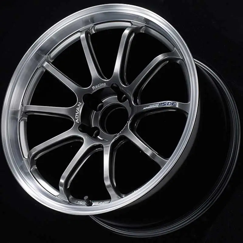 Advan YAS8J22EHB Advan RS-DF Progressive 18x9.5 +22 5-114.3 Machining & Racing Hyper Black Wheel