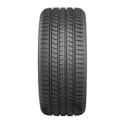 Automobile tire with aggressive tread pattern showcasing Yokohama Geolandar X-CV tire