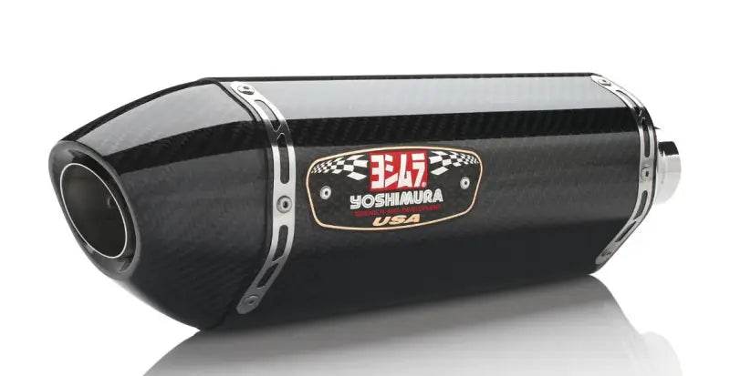 Black carbon fiber Yoshimura R-77 Slip-On exhaust street muffler for motorcycles