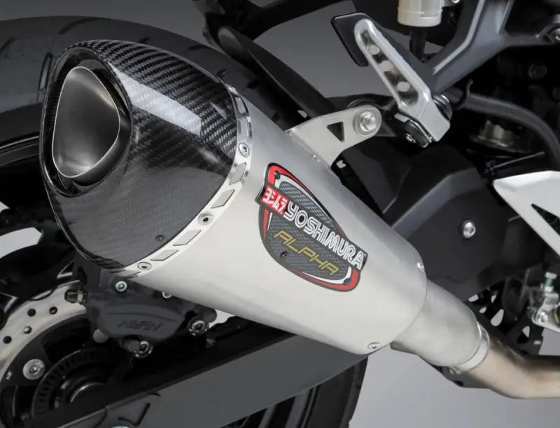 Yoshimura 14710BP520 Exhaust Street Alpha-T Slip-On Ss-Ss-Cf Works