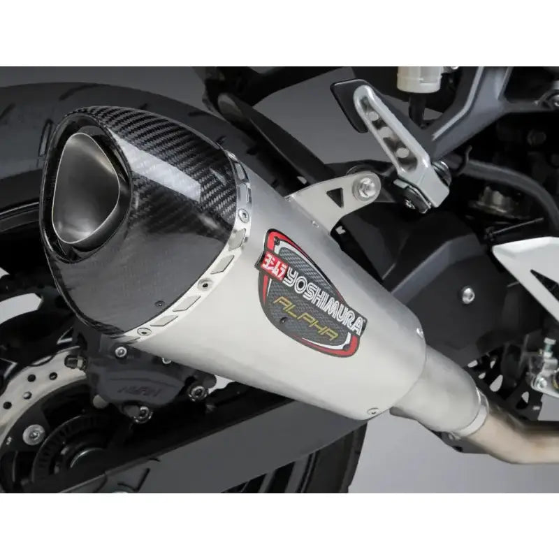 Yoshimura 14710BP520 Exhaust Street Alpha-T Slip-On Ss-Ss-Cf Works