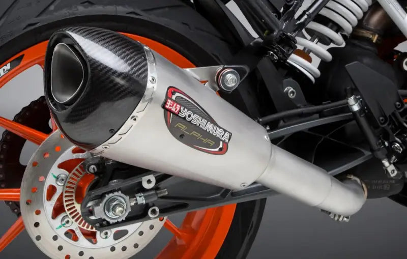 Yoshimura 16381BP520 Exhaust Street Alpha-T Slip-On Ss-Ss-Cf Works