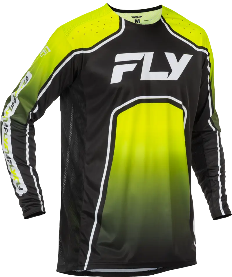Youth Rayce Bicycle Jersey Lime/Black/White Yl - FLY RACING