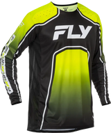 Youth Rayce Bicycle Jersey Lime/Black/White Yl - FLY RACING