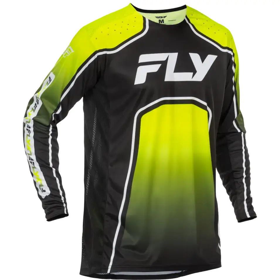 Youth Rayce Bicycle Jersey Lime/Black/White Yl - FLY RACING