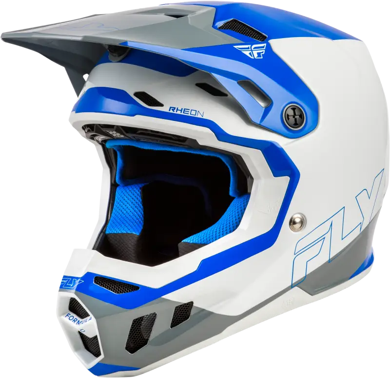 Youth Formula Cc Glide Helmet Blue/Light Grey/Grey Yl - FLY RACING