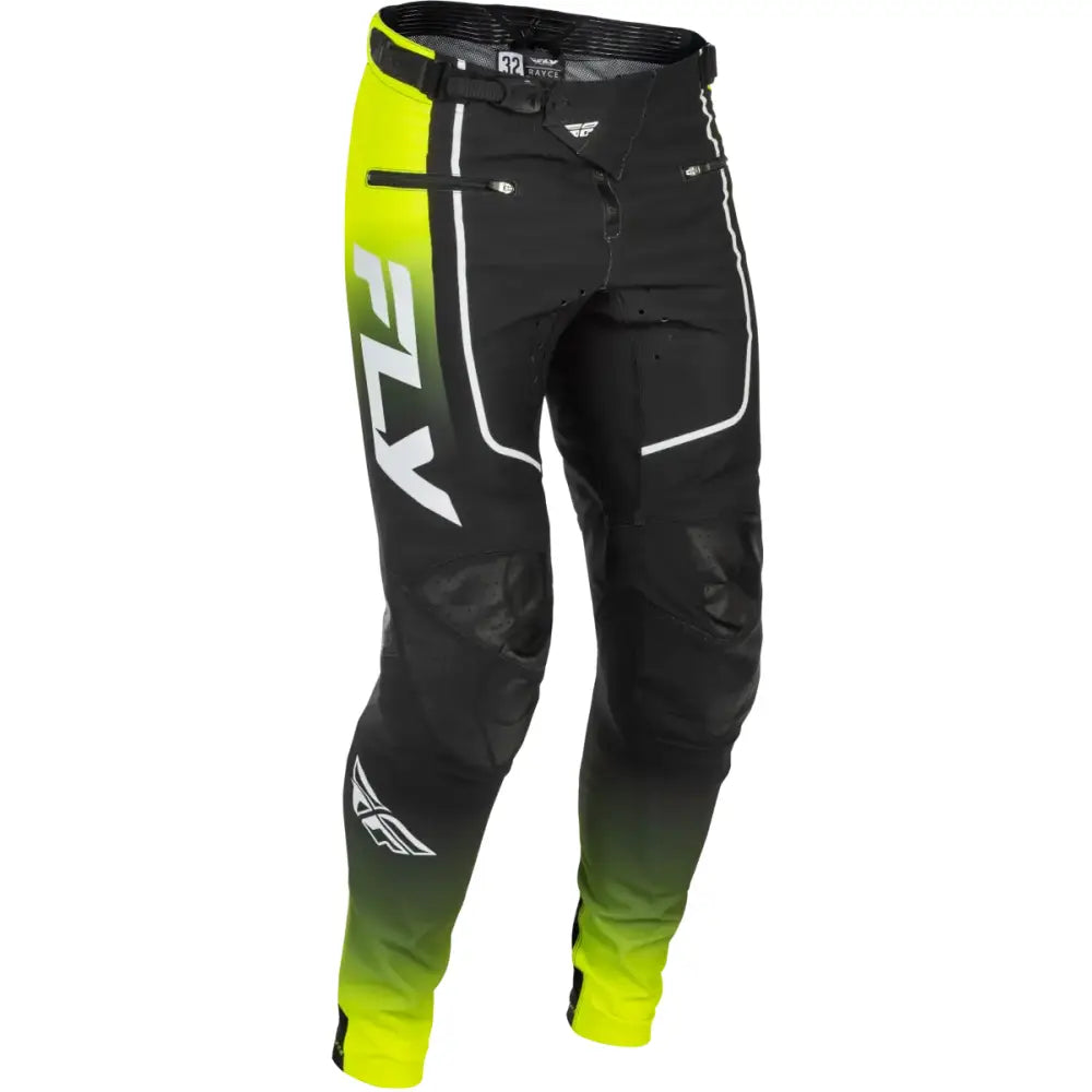Youth Rayce Bicycle Pants Lime/Black/White Sz 24 - FLY RACING