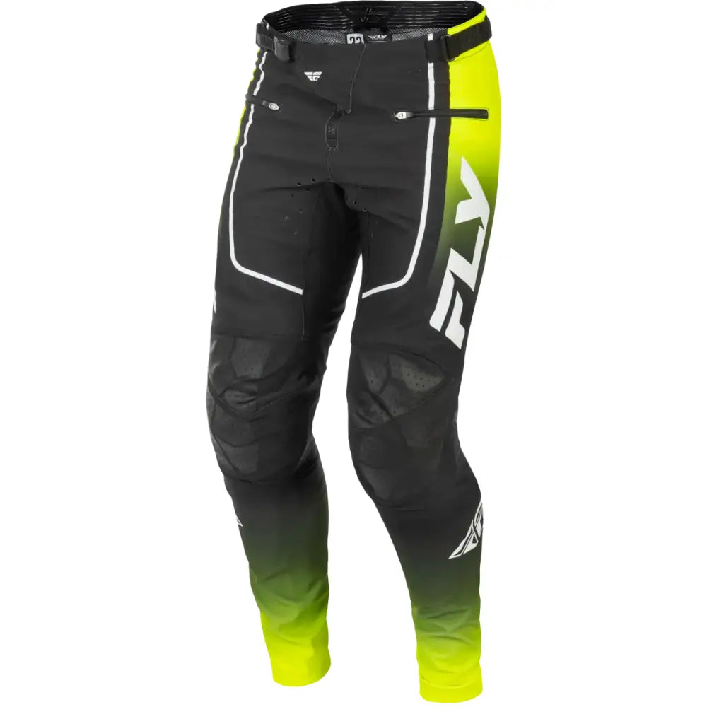 Youth Rayce Bicycle Pants Lime/Black/White Sz 22 - FLY RACING