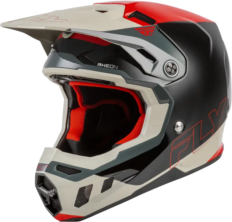 Youth Formula Cc Glide Helmet Black/Red/Grey Yl - FLY RACING