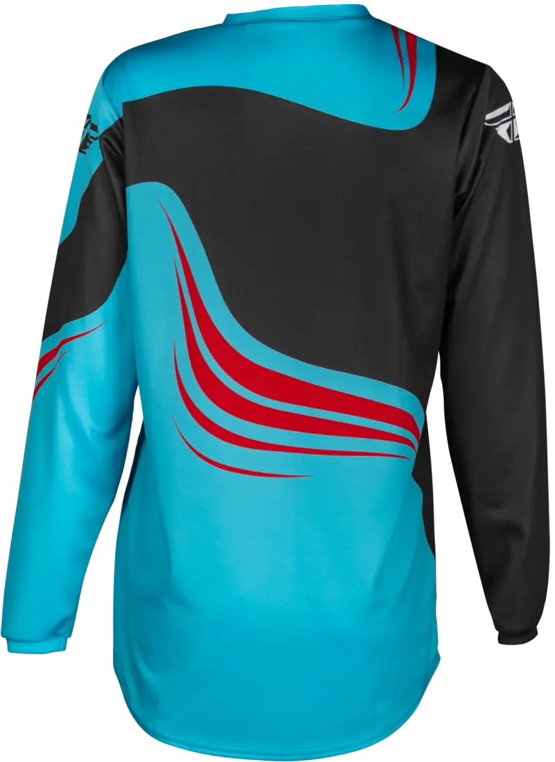 Youth F 16 Jersey Cyan/Black/Red Ym - FLY RACING