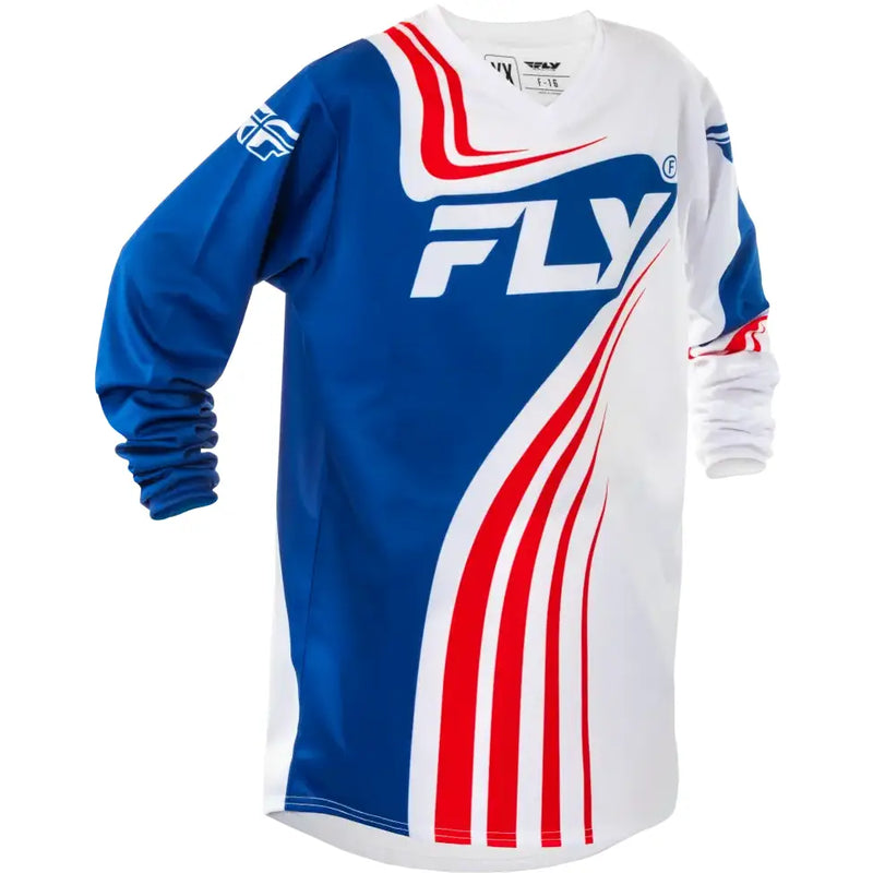 Youth F 16 Jersey Red/White/Blue Ys - FLY RACING
