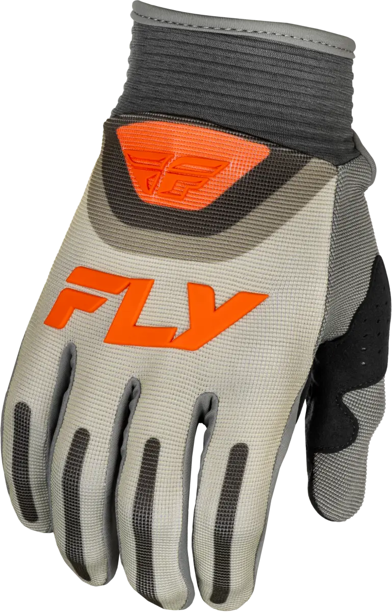 Youth F 16 Gloves Grey/Orange Ym - FLY RACING