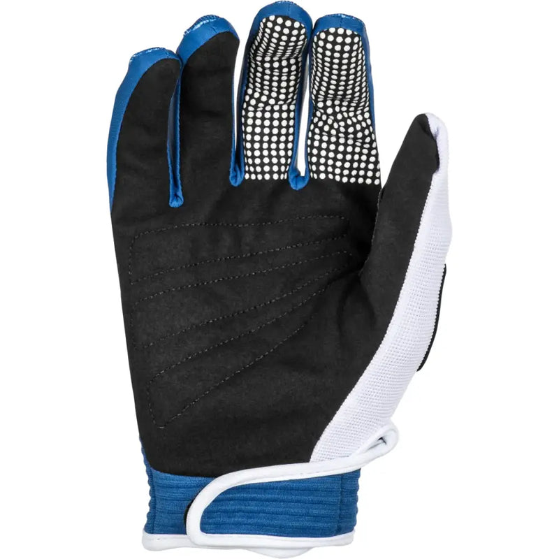 Youth F 16 Gloves Dark Blue/White Y2xs - FLY RACING