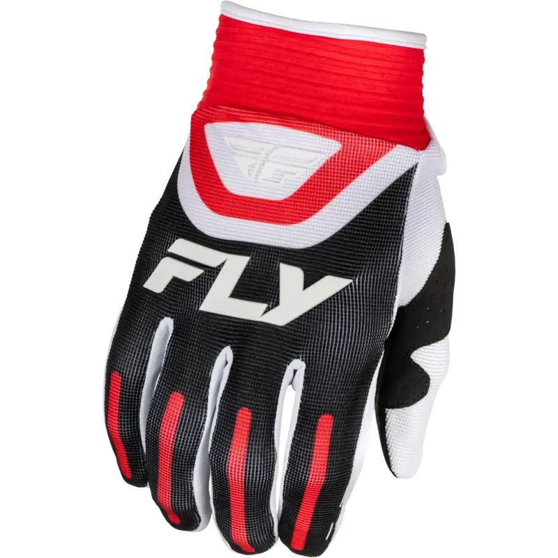 Youth F 16 Gloves Black/Red/White Ym - FLY RACING