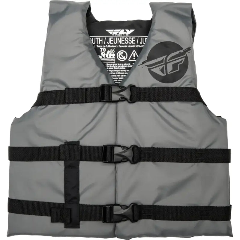 FLY RACING Youth Flotation Vest Grey/Black