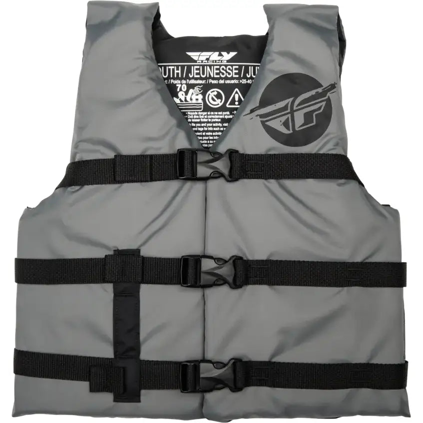 FLY RACING Youth Flotation Vest Grey/Black