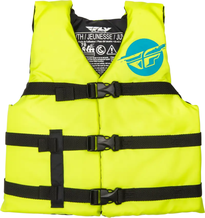 FLY RACING Youth Flotation Vest Hi Vis/Blue