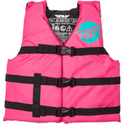 FLY RACING Youth Flotation Vest Neon Pink/Teal