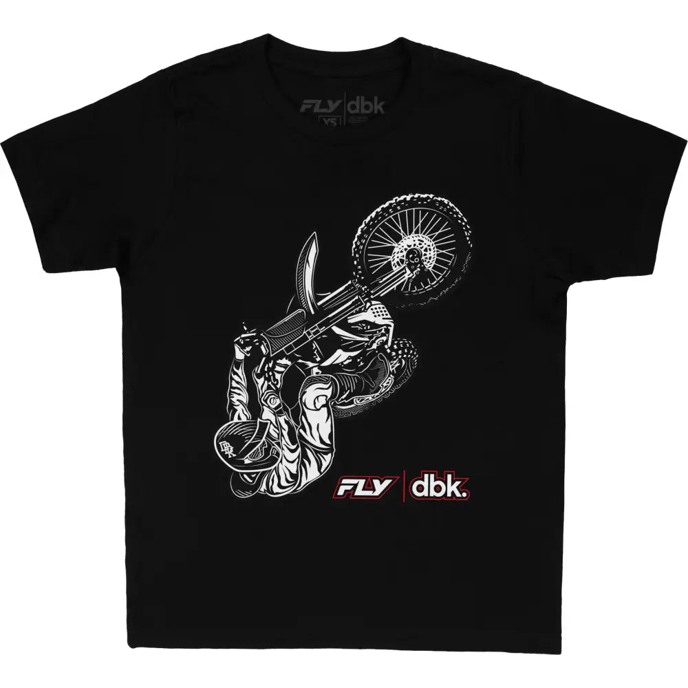 Youth Fly Dbk Wheelie Tee Black Ym