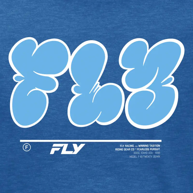 Youth Fly Graffiti Tee Blue Yl - FLY RACING