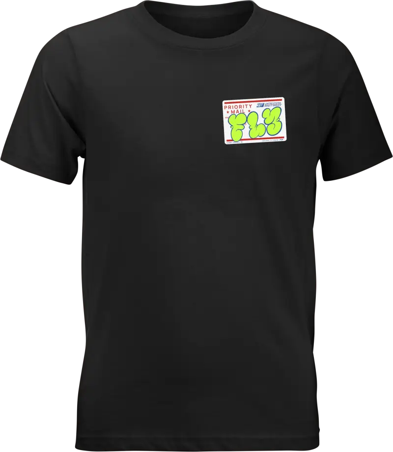 Youth Fly Graffiti Tee Black Ys - FLY RACING