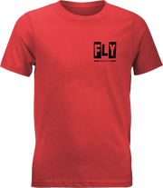 Youth Fly Punk Tee Red Ym - FLY RACING