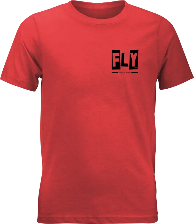 Youth Fly Punk Tee Red Ym - FLY RACING