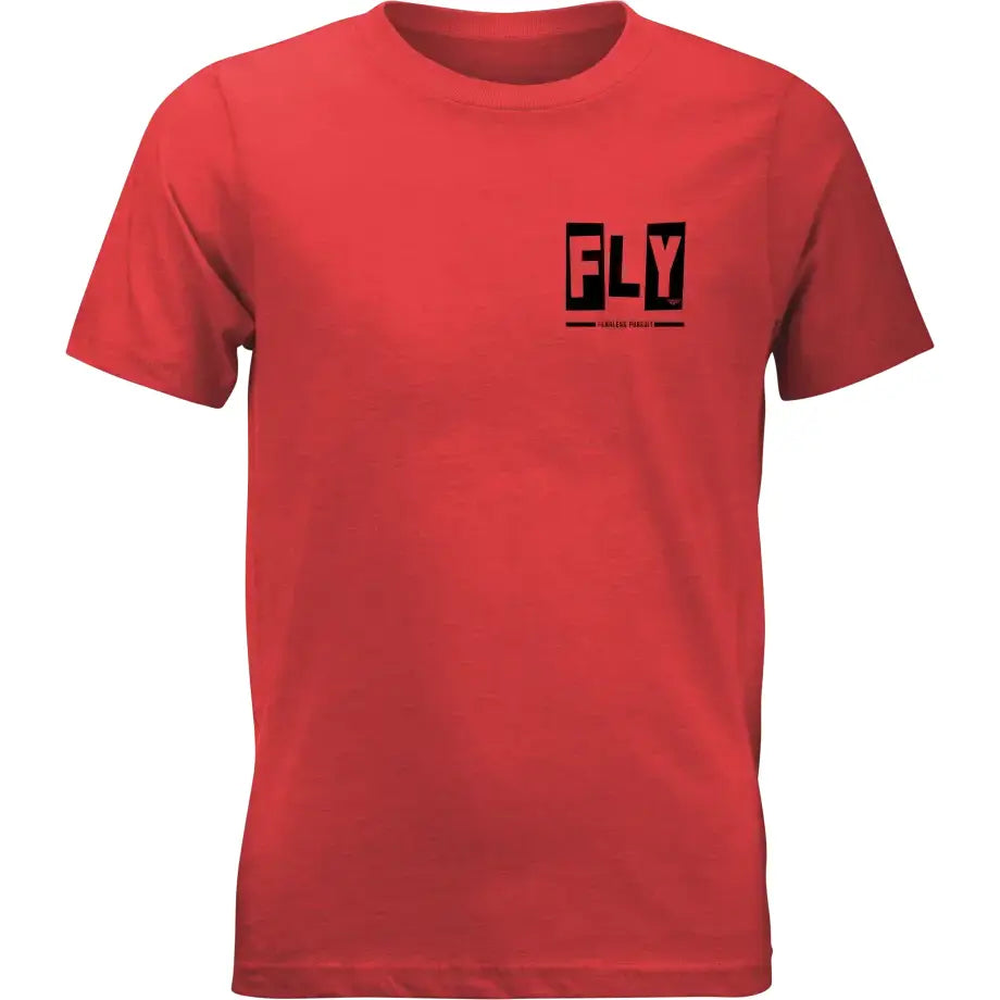 Youth Fly Punk Tee Red Yl - FLY RACING