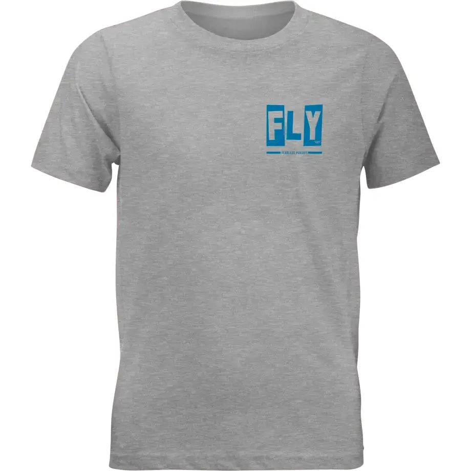 Youth Fly Punk Tee Grey Ym - FLY RACING