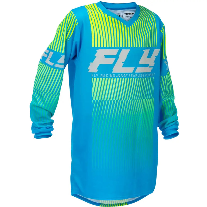 Youth F 16 Jersey Blue/Hi Vis Ym - FLY RACING