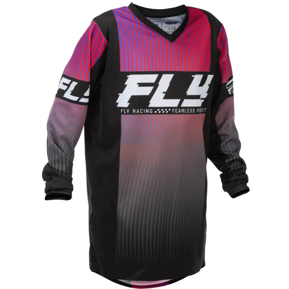 Youth F 16 Jersey Black/Red/Purple Yxl - FLY RACING