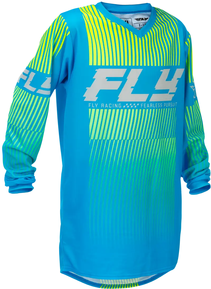 Youth F 16 Jersey Blue/Hi Vis Yxl - FLY RACING