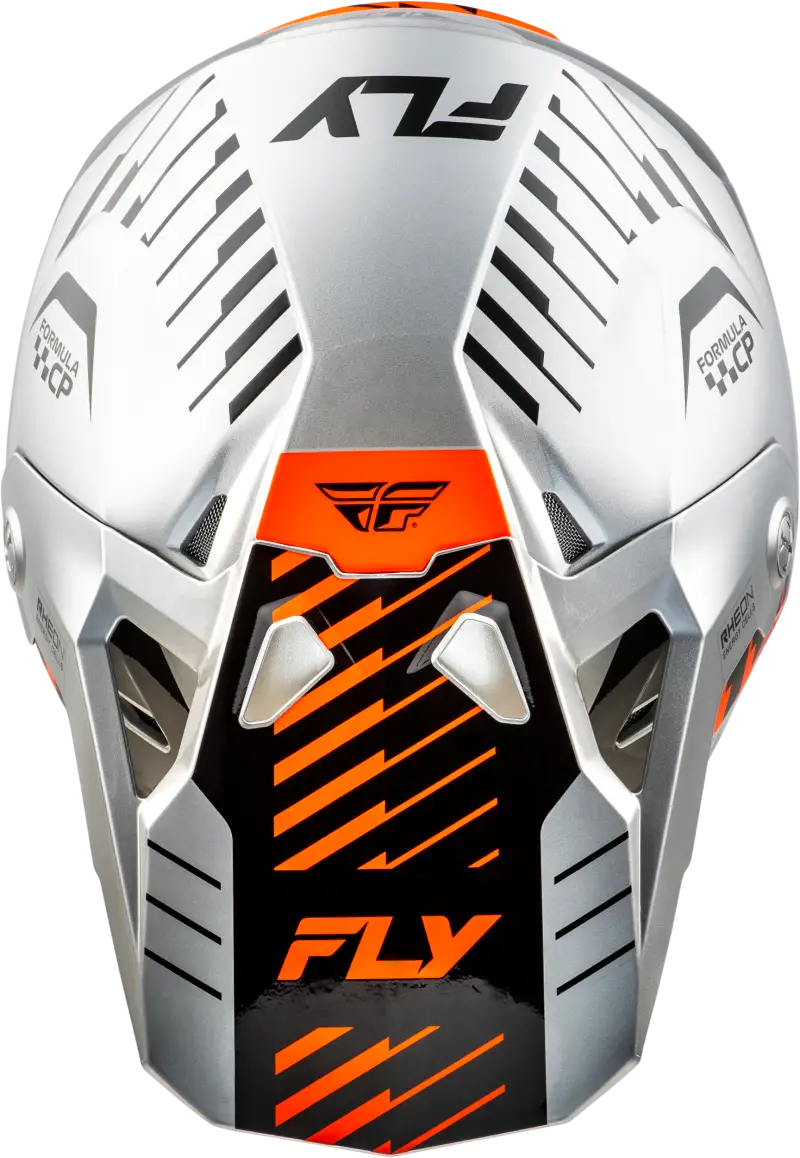 Youth Formula Cp Slice Helmet Grey/Orange/Black Yl - FLY RACING