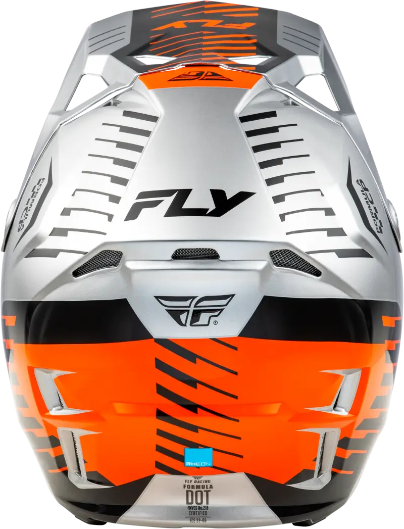 Youth Formula Cp Slice Helmet Grey/Orange/Black Yl - FLY RACING