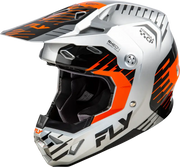 Youth Formula Cp Slice Helmet Grey/Orange/Black Yl - FLY RACING