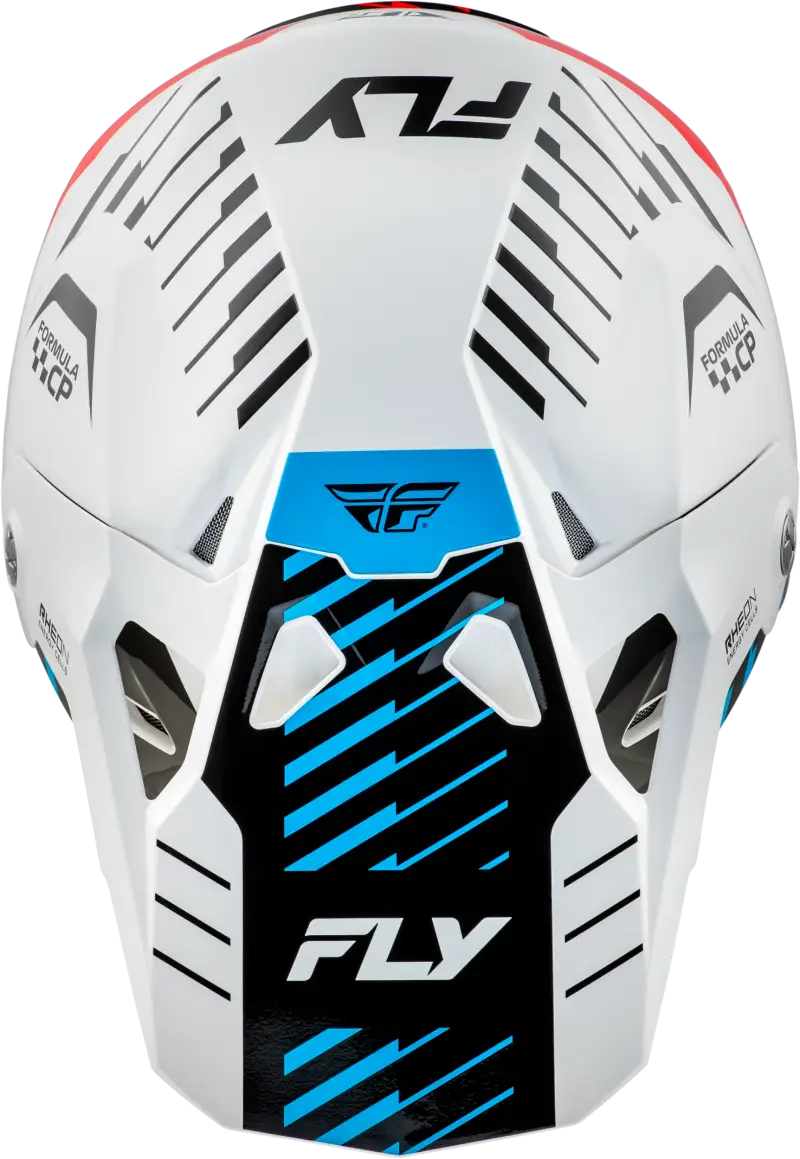 Youth Formula Cp Slice Helmet White/Red/Cyan Yl