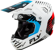 Youth Formula Cp Slice Helmet White/Red/Cyan Yl