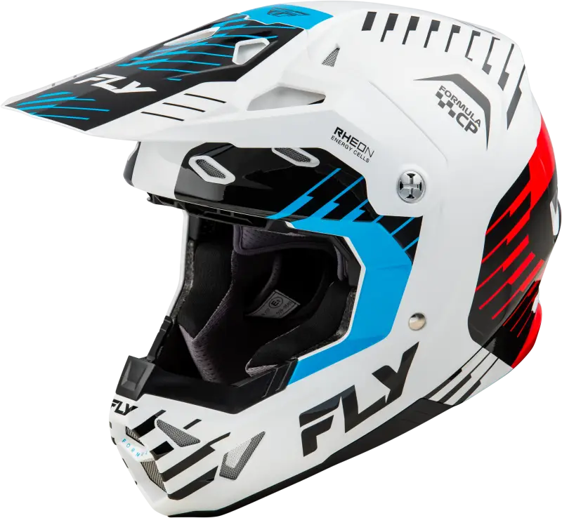 Youth Formula Cp Slice Helmet White/Red/Cyan Yl