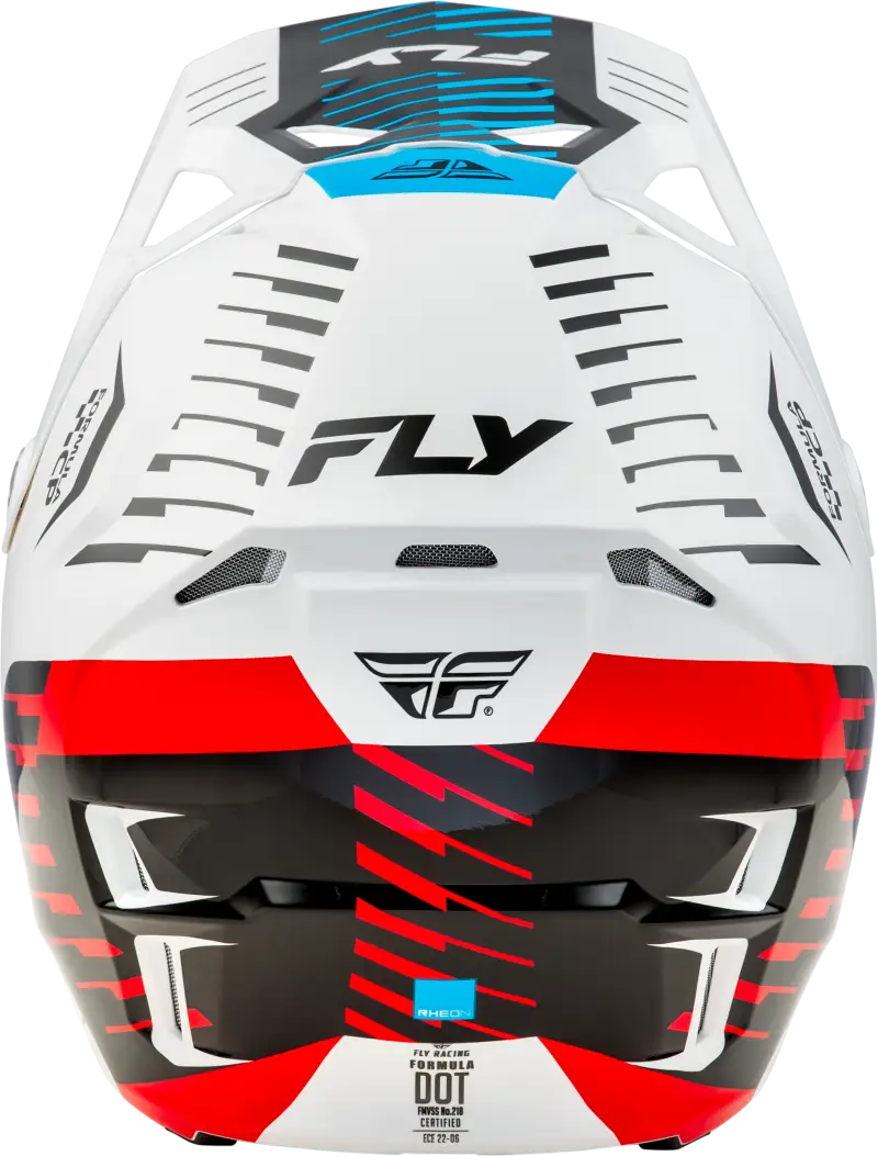 Youth Formula Cp Slice Helmet White/Red/Cyan Yl