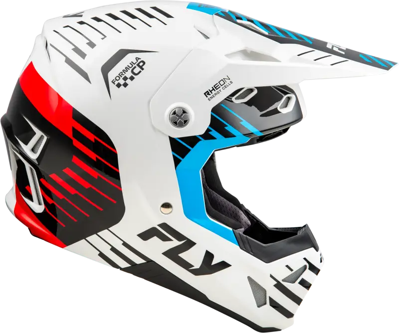 Youth Formula Cp Slice Helmet White/Red/Cyan Yl