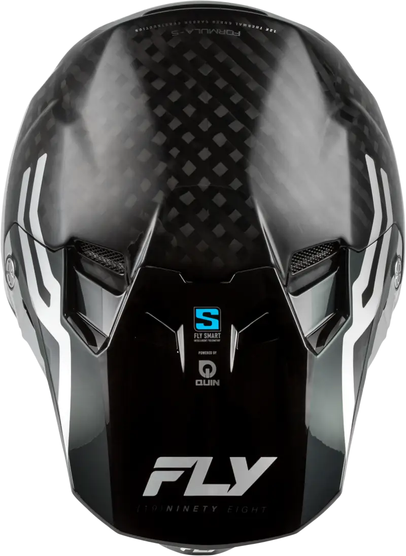 Yth Formula S Carbon Byte Hlmt Black Carbon/Grey/Silver Yl - FLY RACING