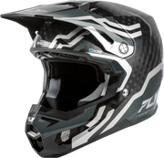 Yth Formula S Carbon Byte Hlmt Black Carbon/Grey/Silver Yl - FLY RACING