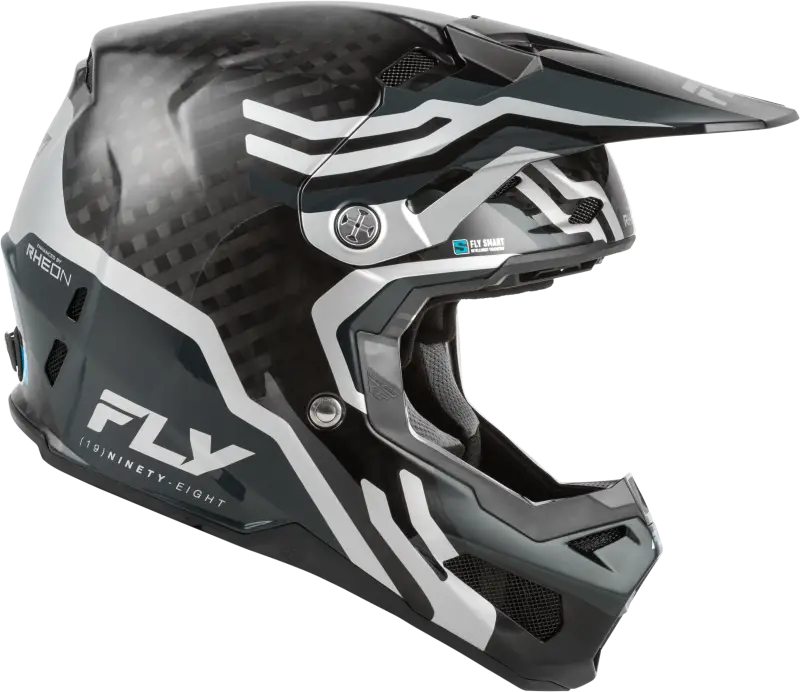 Yth Formula S Carbon Byte Hlmt Black Carbon/Grey/Silver Yl - FLY RACING