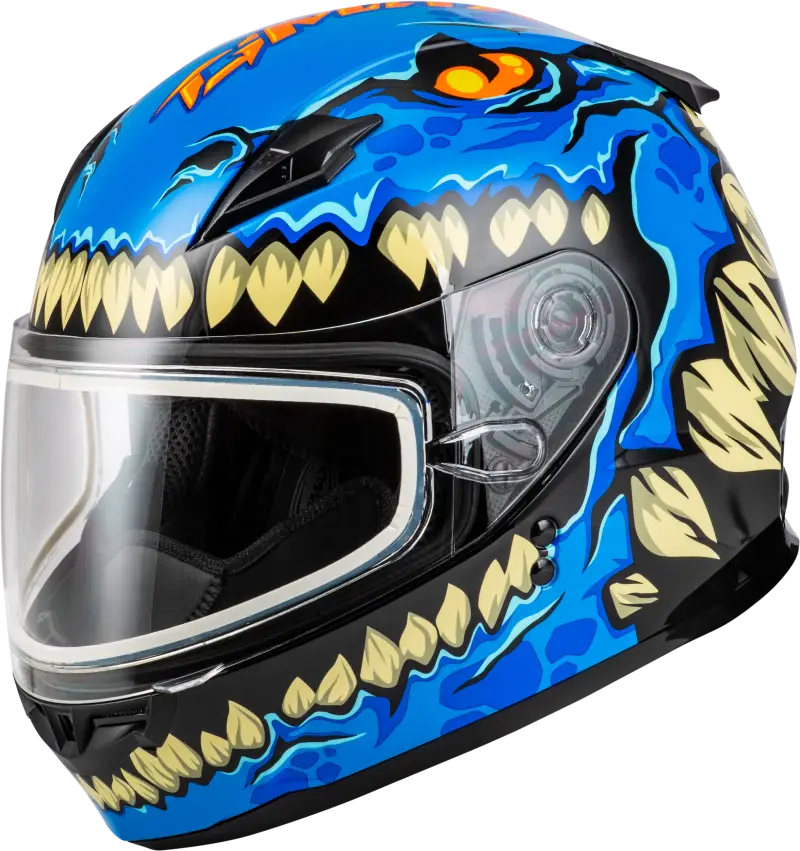 Youth Gm 49y Drax Snow Helmet Blue Ys - Powersports