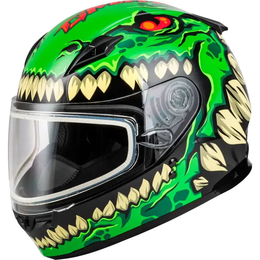 Youth Gm 49y Drax Snow Helmet Green Yl - Powersports